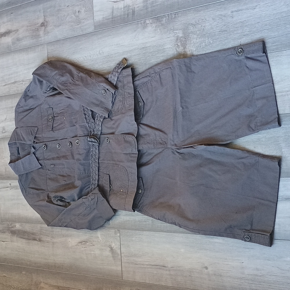 Tribal Khaki Canvas like Style Jacket and shirt set Size 8/10